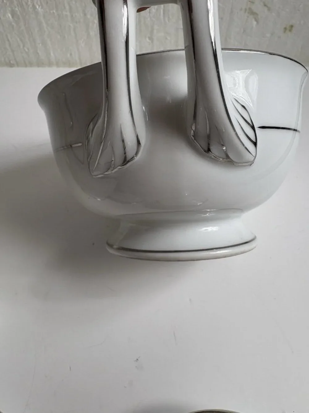 New Rose Hand Painted Teapot, Sugar Bowl And Creamer
